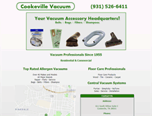 Tablet Screenshot of cookevillevacuum.com